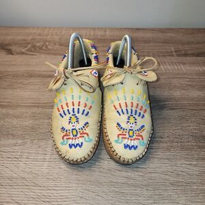 Toas‎ Authenic Buckskin Leather Native American Beaded Moccasins